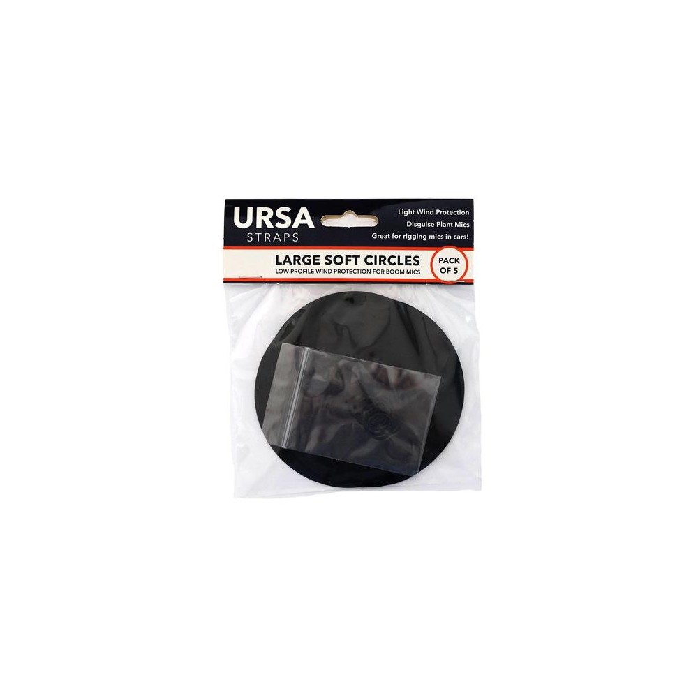 accesorios microfono lavalier microfono U-LRG-SC-BLK Large Soft Circles (Pack of 5) BLACK