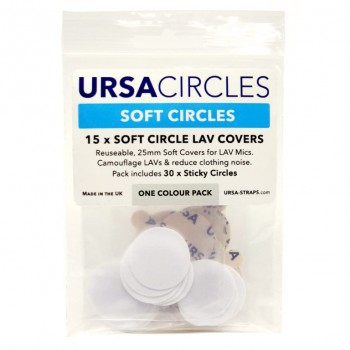 accesorios microfono lavalier microfono U-SC-15-WHT Soft Circles WHITE (Pack of 15)