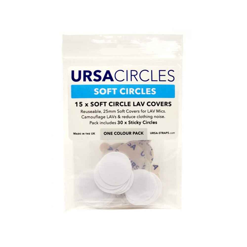 accesorios microfono lavalier microfono U-SC-15-WHT Soft Circles WHITE (Pack of 15)
