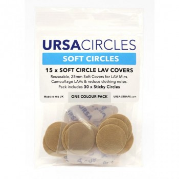accesorios microfono lavalier microfono U-SC-15-BRN Soft Circles BROWN (Pack of 15)*