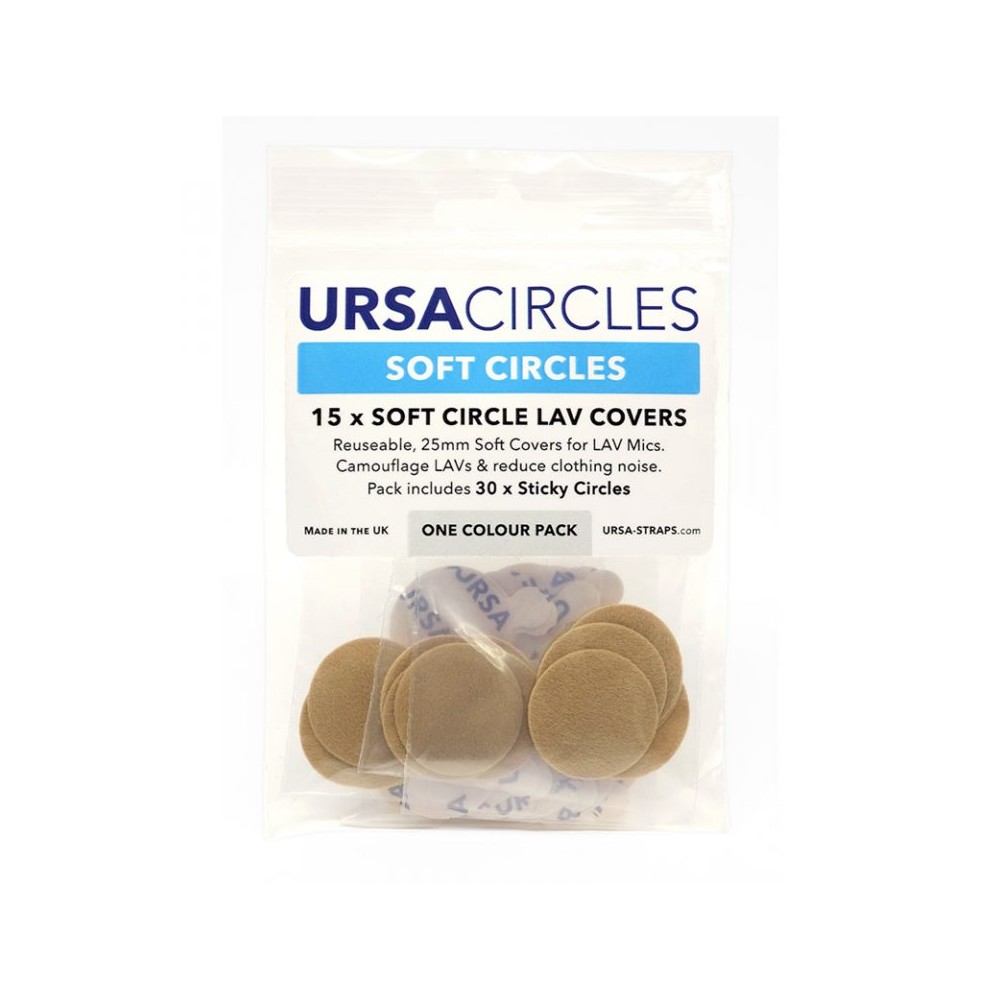 accesorios microfono lavalier microfono U-SC-15-BRN Soft Circles BROWN (Pack of 15)*
