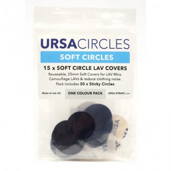 accesorios microfono lavalier microfono U-SC-15-BLK Soft Circles BLACK (Pack of 15)
