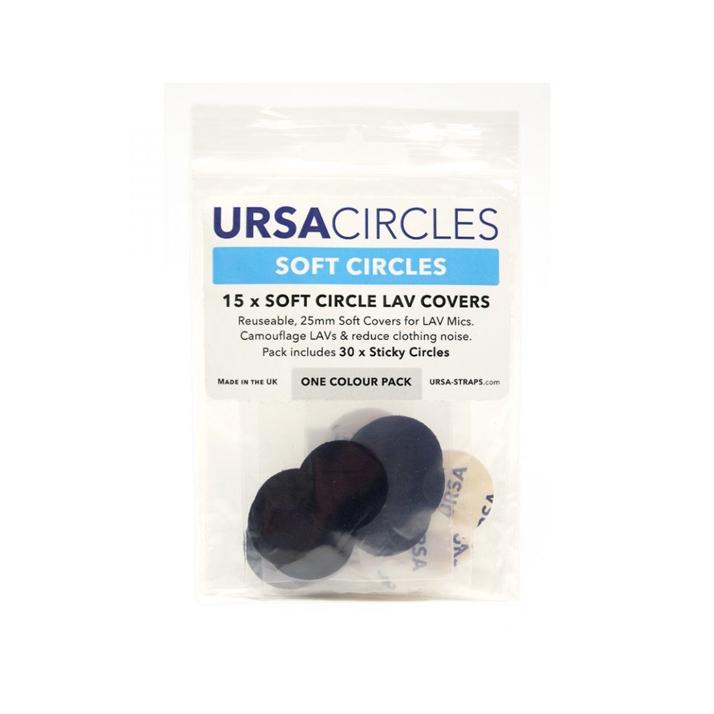 accesorios microfono lavalier microfono U-SC-15-BLK Soft Circles BLACK (Pack of 15)