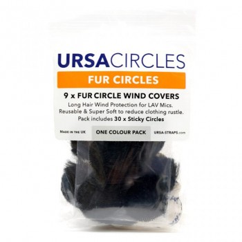accesorios microfono lavalier microfono U-FC-9-BLK Fur Circles BLACK (Pack of 9)
