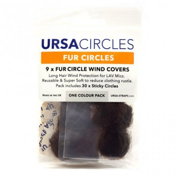 accesorios microfono lavalier microfono U-FC-9-BRN Fur Circles BROWN (Pack of 9)*