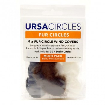 accesorios microfono lavalier microfono U-FC-MP Fur Circles MIXED COLOURS (Pack of 9)