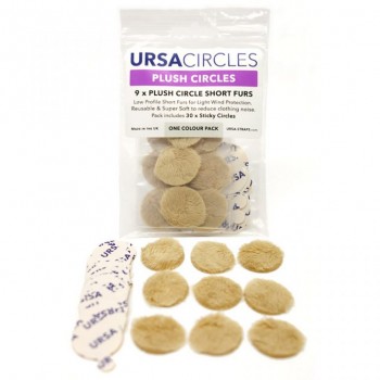 accesorios microfono lavalier microfono U-PC-9-BE Plush Circles BEIG (Pack of 9)