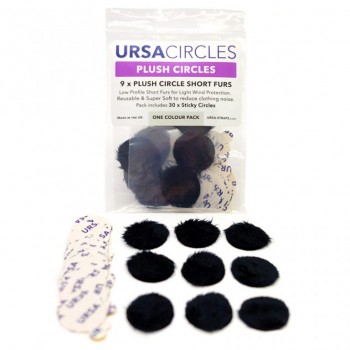 accesorios microfono lavalier microfono U-PC-9-BLK Plush Circles BLACK (Pack of 9)