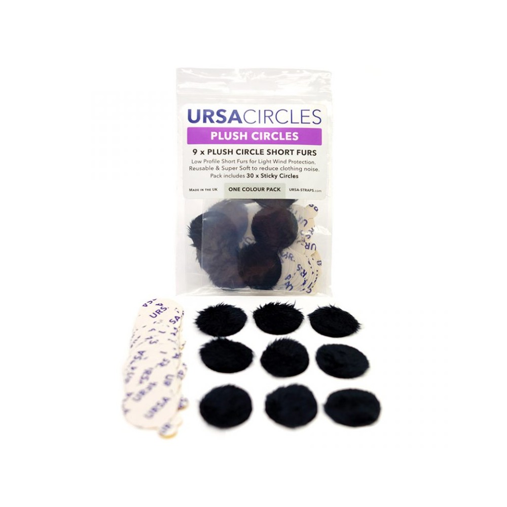 accesorios microfono lavalier microfono U-PC-9-BLK Plush Circles BLACK (Pack of 9)