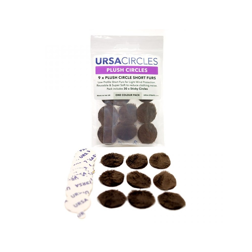 accesorios microfono lavalier microfono U-PC-9-BRN Plush Circles BROWN (Pack of 9)*