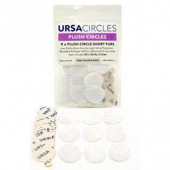 accesorios microfono lavalier microfono U-PC-9-WHT Plush Circles WHITE (Pack of 9)