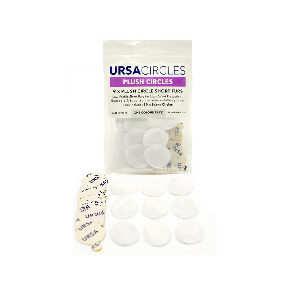 accesorios microfono lavalier microfono U-PC-9-WHT Plush Circles WHITE (Pack of 9)